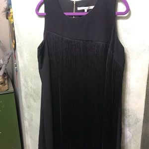 Rachel Roy mid length fringe black dress